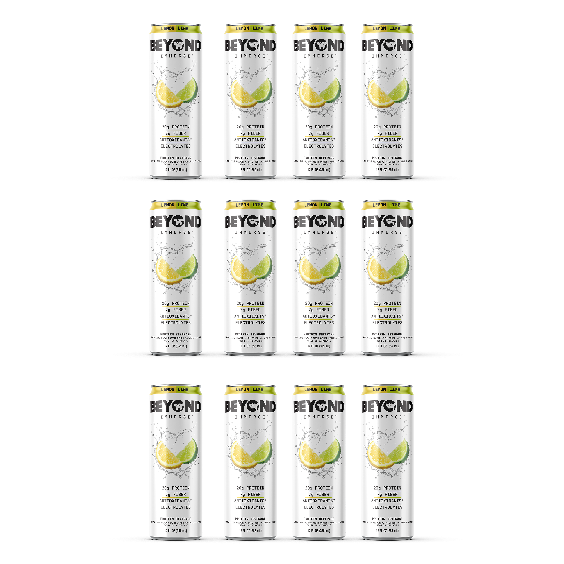 BEYOND IMMERSE LEMON LIME 12 PACK - 20g Protein