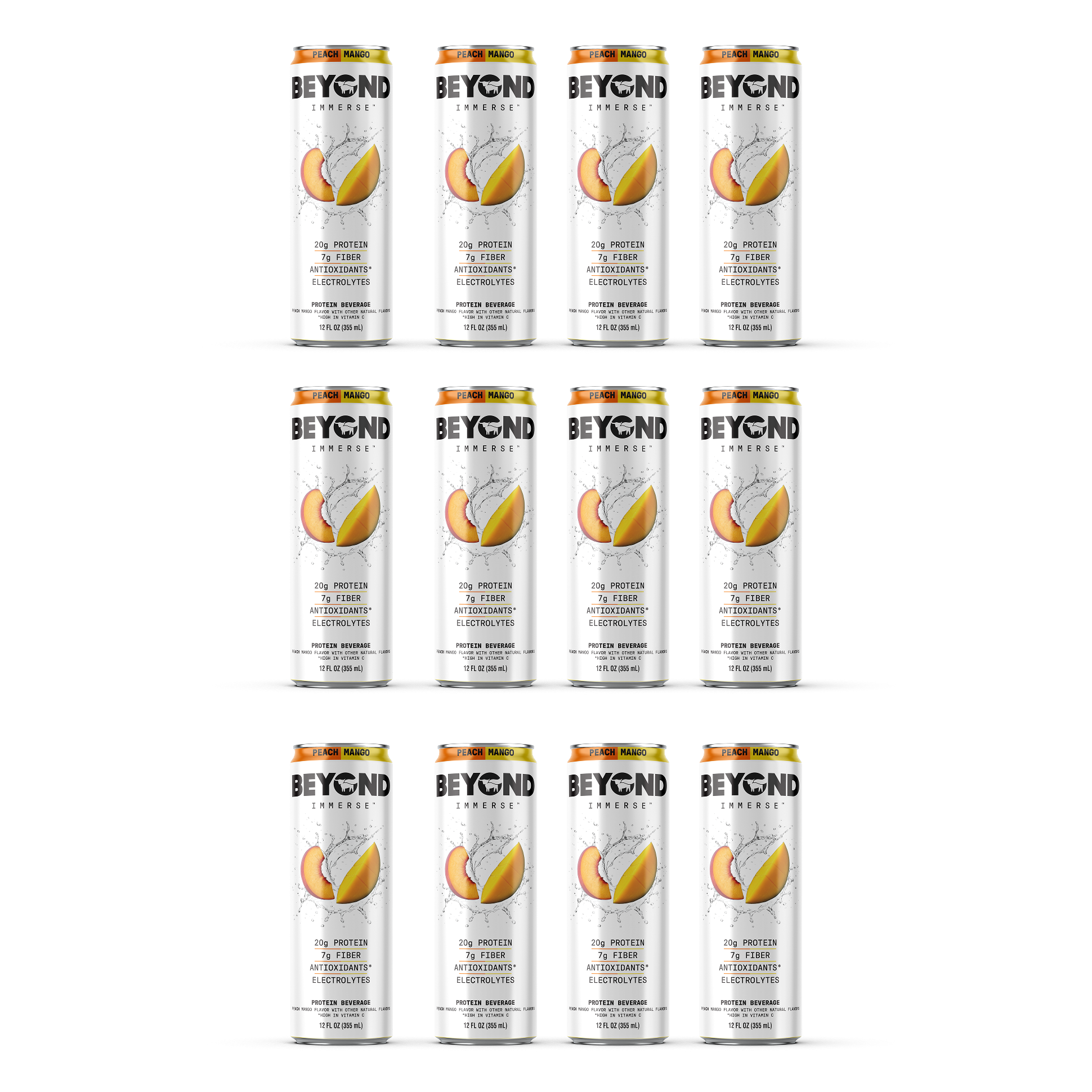 BEYOND IMMERSE PEACH MANGO 12 PACK - 20g Protein