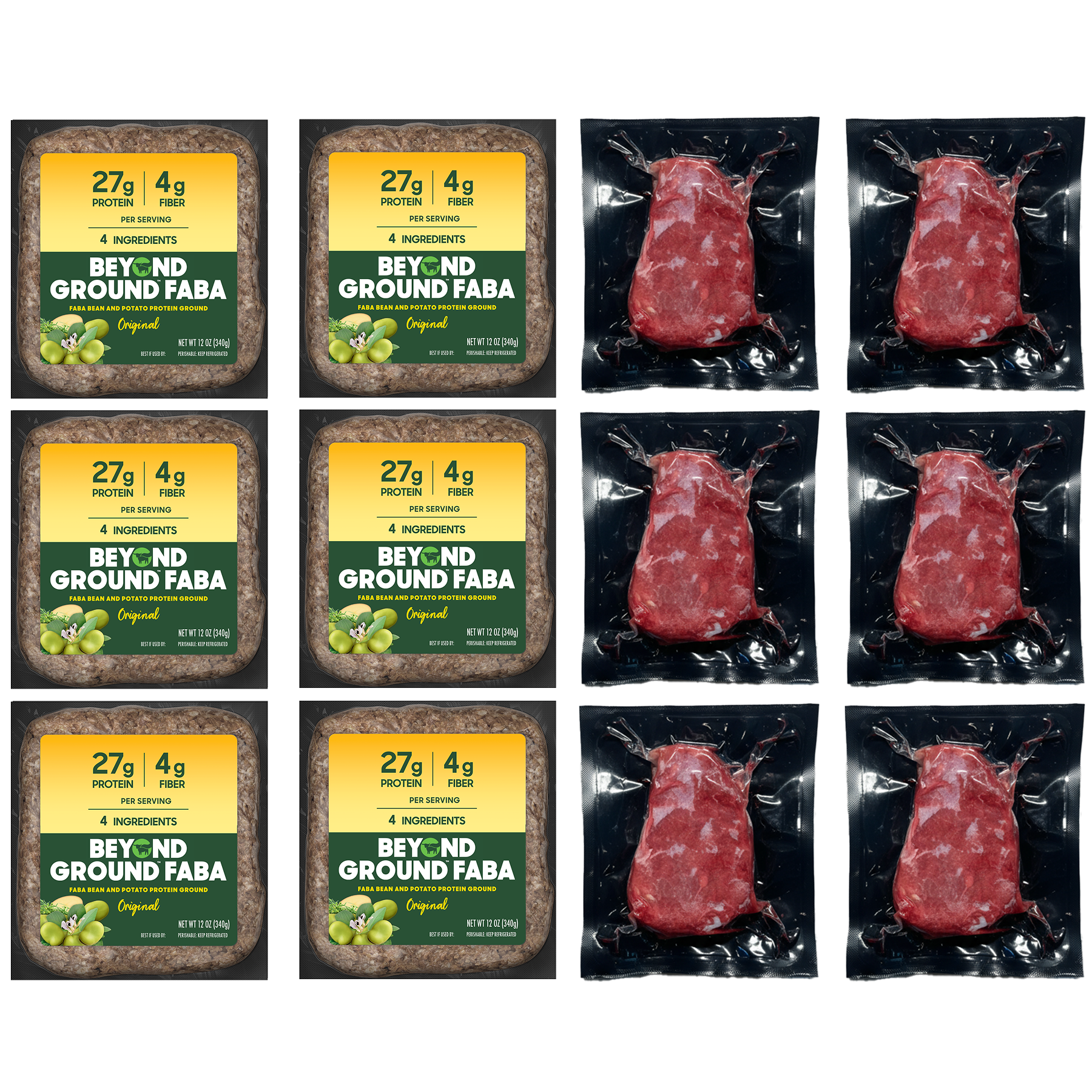 BEYOND GROUND ORIGINAL 6 PACK + BEYOND STEAK FILET 6 PACK