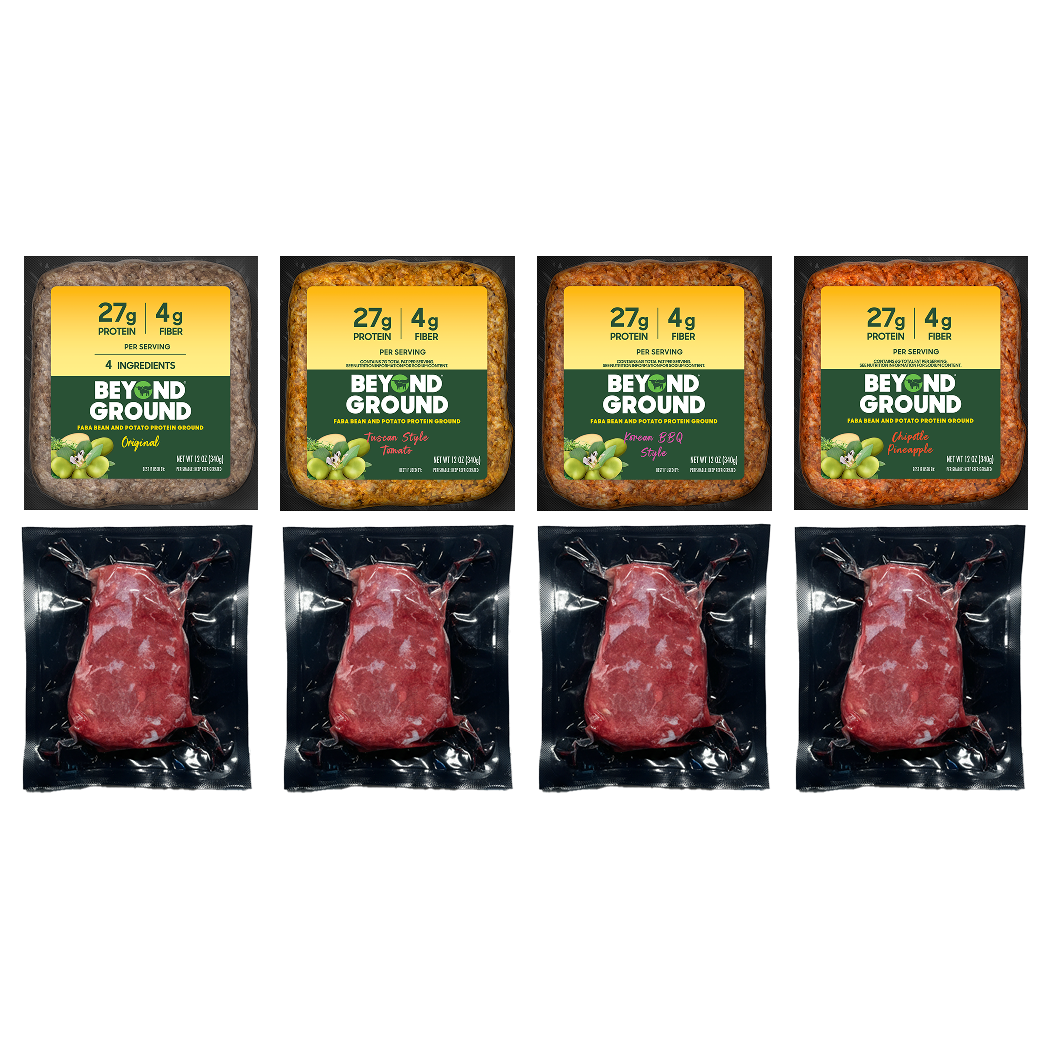 BEYOND GROUND VARIETY 4 PACK + BEYOND STEAK FILET 4 PACK