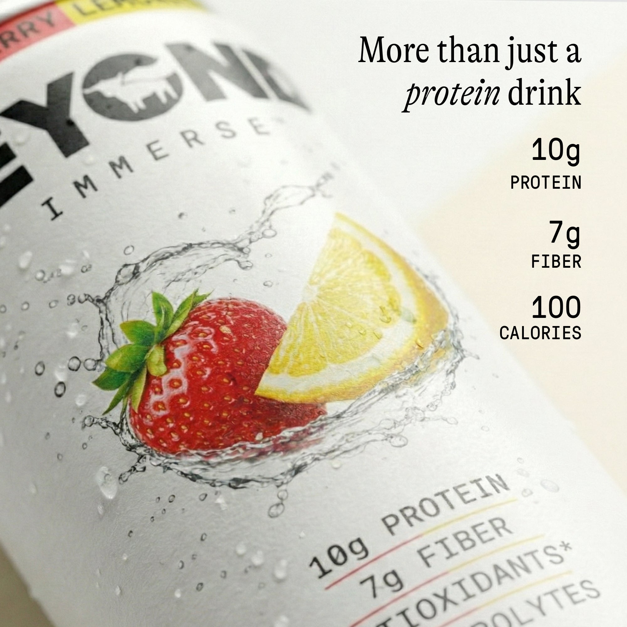 BEYOND IMMERSE CHERRY BERRY, CUCUMBER GRAPEFRUIT, PIÑA COLADA, STRAWBERRY LEMONADE VARIETY 12 PACK - 10g Protein